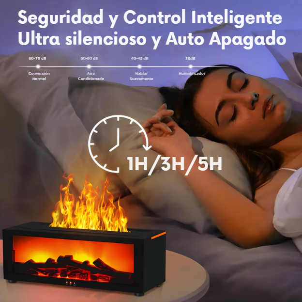 Lumara Lámpara Efecto Chimenea con Humidificador